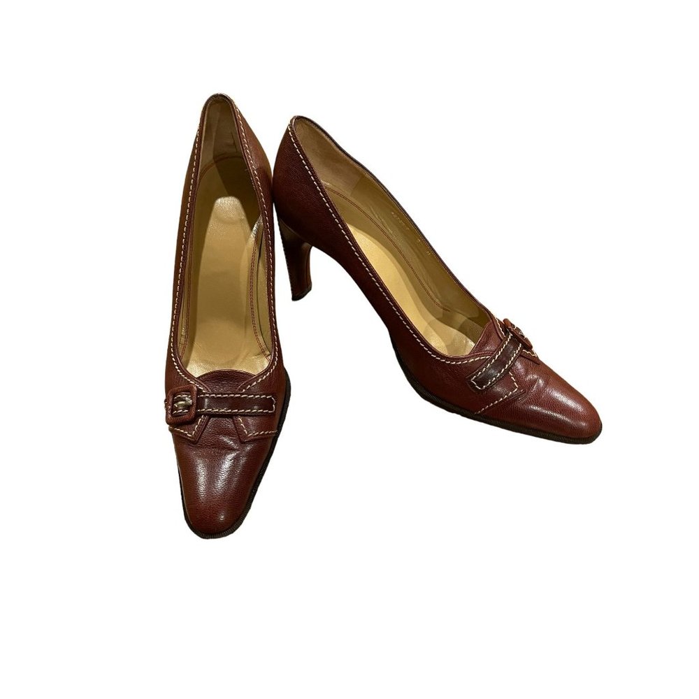 Charles Jordan Women's Leather Brown Slip-on  Shoes Size 8 M